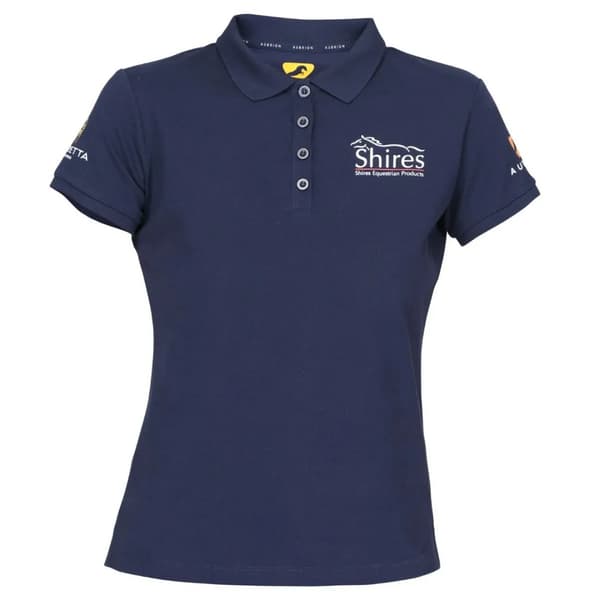 Aubrion Dame/Ladies Logo Polo Shirt Navy XXS