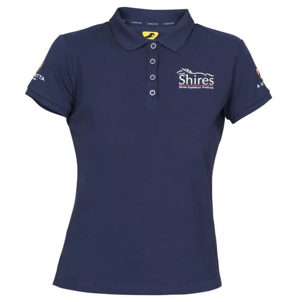 Aubrion Mens Logo Polo Shirt Navy XS