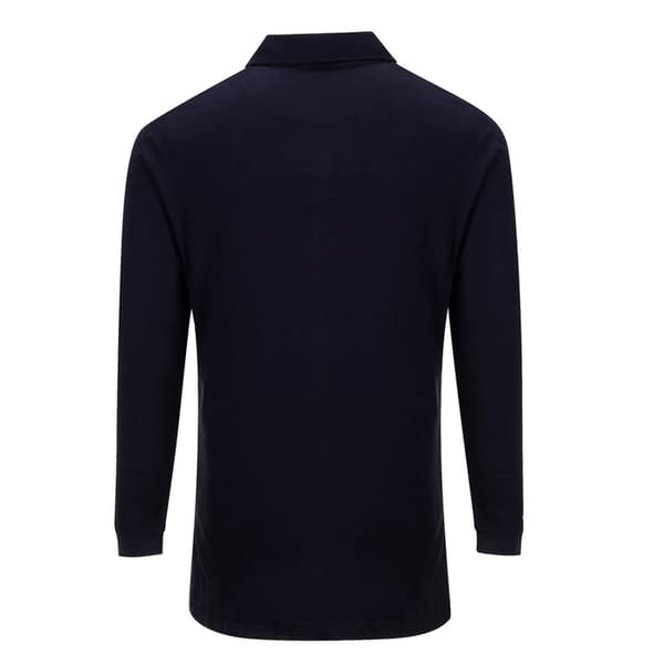 Portwest Mens Flame Resistant Anti-Static Long-Sleeved Polo Shirt