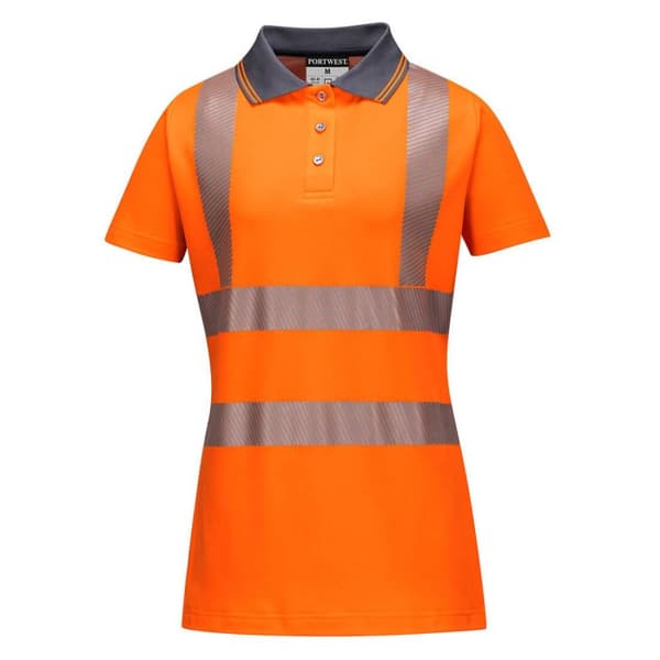 Portwest Kvinnor/Damer Hi-Vis bomulls-polotröja för säkerhetsändamål
