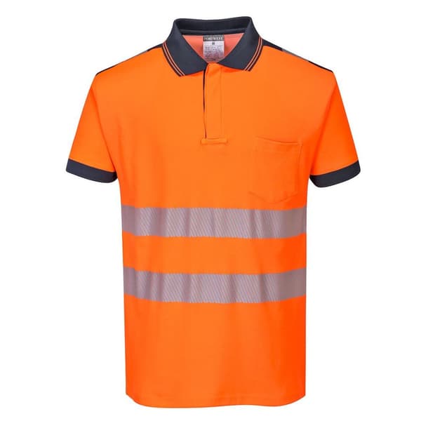 Portwest Mens PW3 Hi-Vis Comfort Safety Polo Shirt