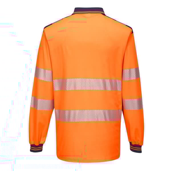 Portwest PW3 Bomull Hi-Vis Säkerhetspolo för herrar