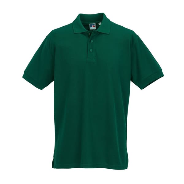 Russell Mens Ultimate Cotton Polo Shirt Bottle Green XS