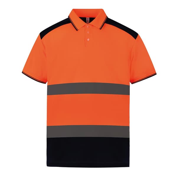Yoko Mens Two Tone Hi-Vis Polo Shirt