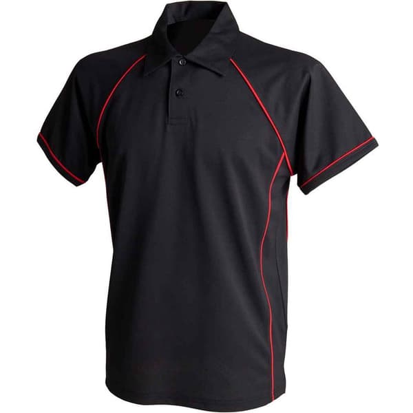 Finden & Hales Polotröja med kontrastpipning för barn/unga Black/Red 13-14 Years