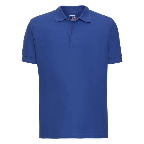 Russell Mens Ultimate Cotton Pique Polo Shirt Bright Royal Blue XS
