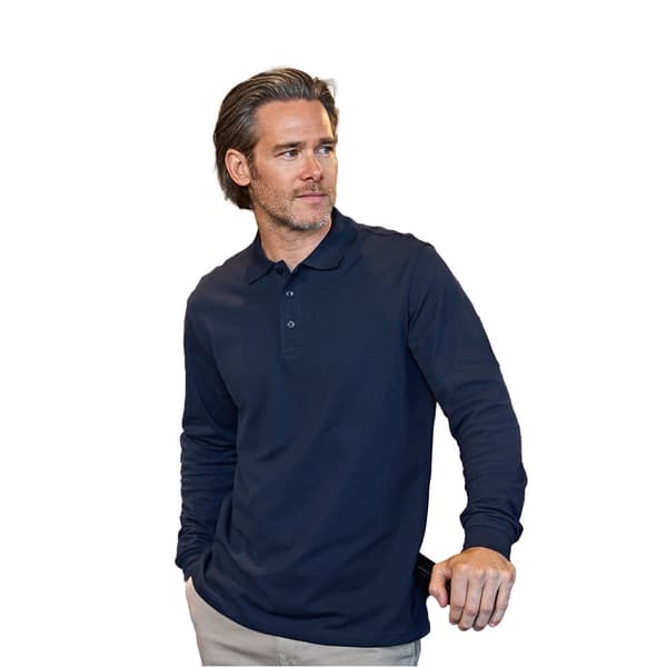 Tee Jays Mens Luxury Stretch Long-Sleeved Polo Shirt
