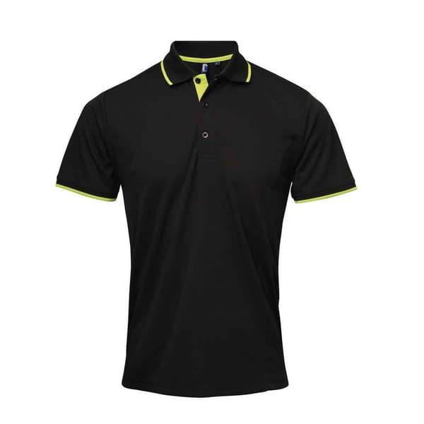 Premier Mens Coolchecker Contrast Pique Polo Shirt