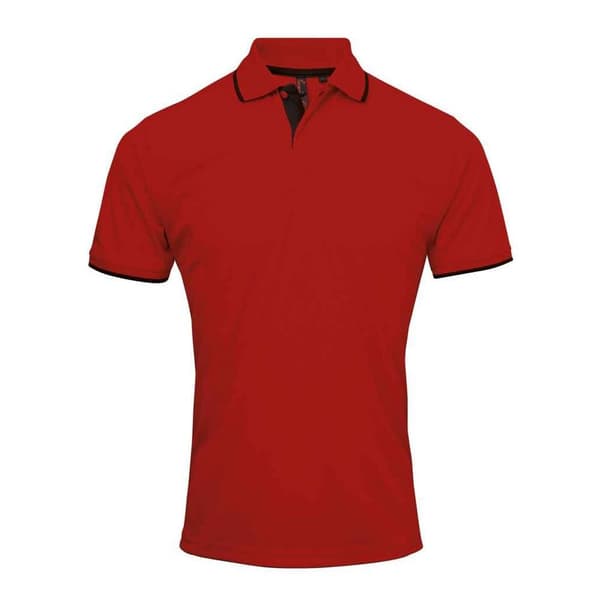 Premier Mens Coolchecker Contrast Pique Polo Shirt