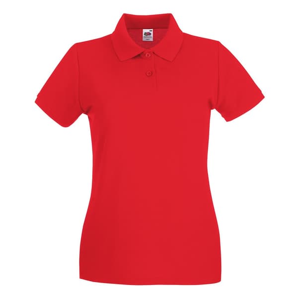 Fruit of the Loom Dam/damer Premium Cotton Pique Lady Fit polotröja