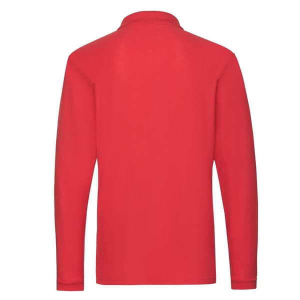 Fruit of the Loom Premium Pique långärmad polotröja för herrar