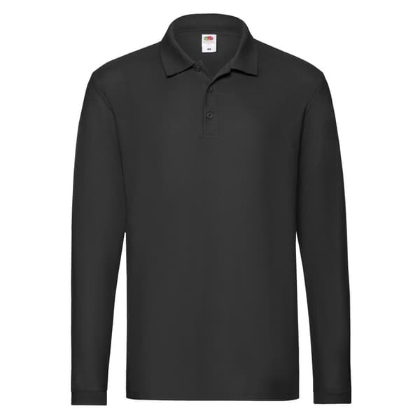 Fruit of the Loom Premium Pique långärmad polotröja för herrar