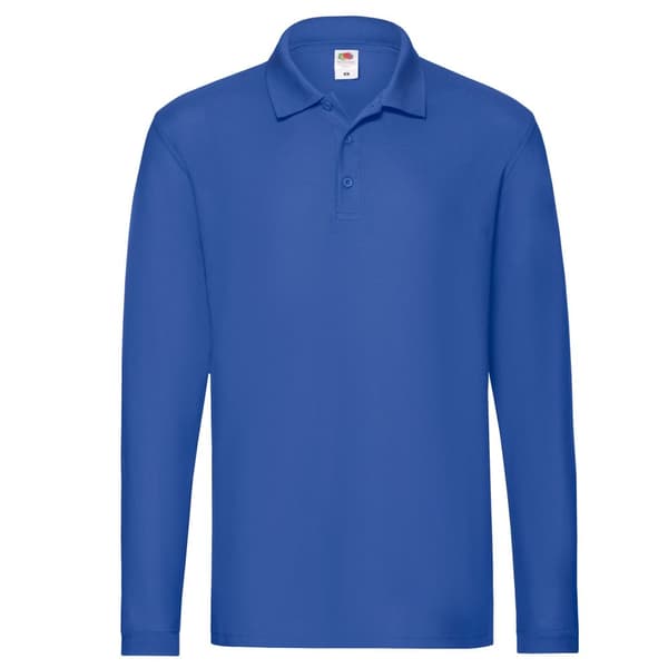 Fruit of the Loom Premium Pique långärmad polotröja för herrar