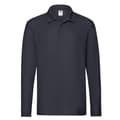 Miniatyrbild 1 av 3: Fruit of the Loom Premium Pique långärmad polotröja för herrar