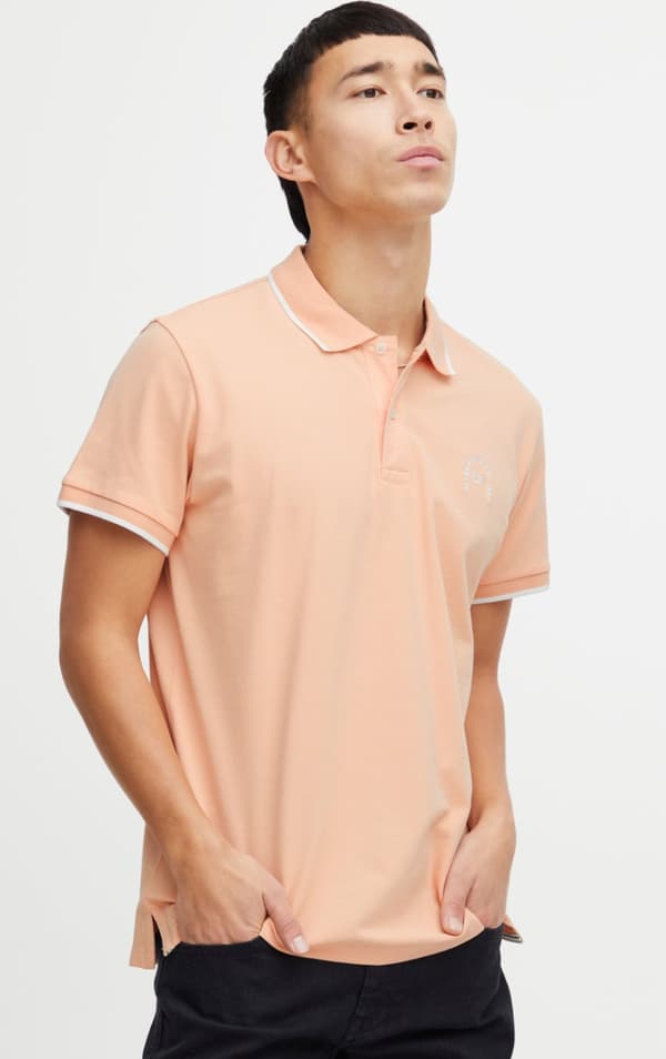 Blend - Piké 20716466 Kontrastkanter Aprikos XXXL