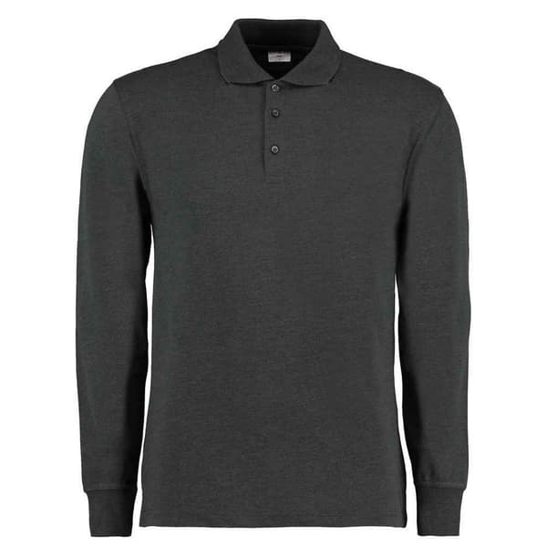 Kustom Kit Langærmet poloshirt med piqué for mænd