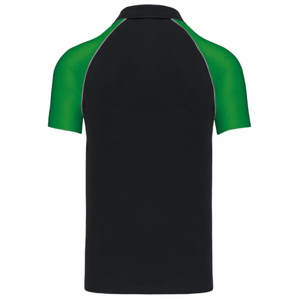 Kariban Mens Contrast Pique Baseball Polo Shirt
