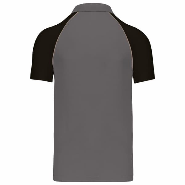 Kariban Mens Contrast Pique Baseball Polo Shirt