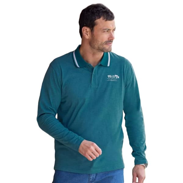 Atlas For Men Mens Casual Long-Sleeved Polo Shirt (Pack of 2)