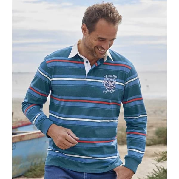 Atlas For Men Mens Sport Polo Shirt Blue L