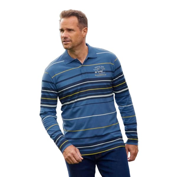 Atlas For Men Mens Striped Soft Touch Polo Shirt