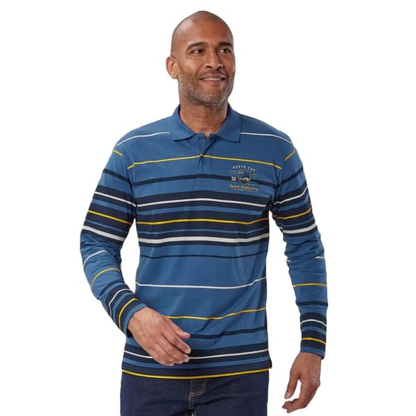 Atlas For Men Mens Striped Soft Touch Polo Shirt