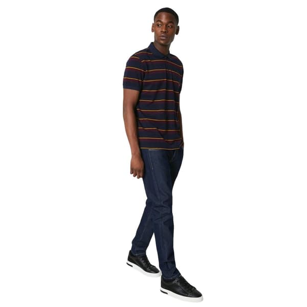 Maine Mens College Stripe Polo Shirt