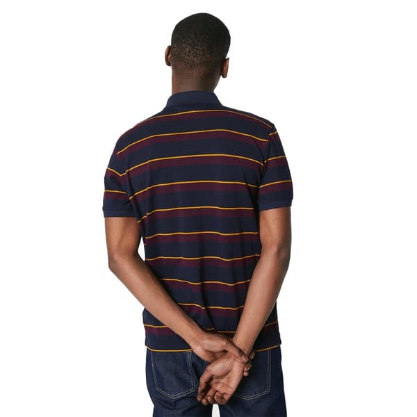 Maine Mens College Stripe Polo Shirt