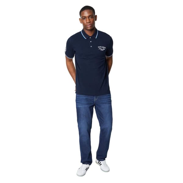 Maine Mens Tipped Badge Polo Shirt
