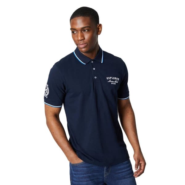 Maine Mens Tipped Badge Polo Shirt