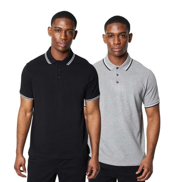 Maine Mens Tipped Cotton Polo Shirt (Pack of 2)