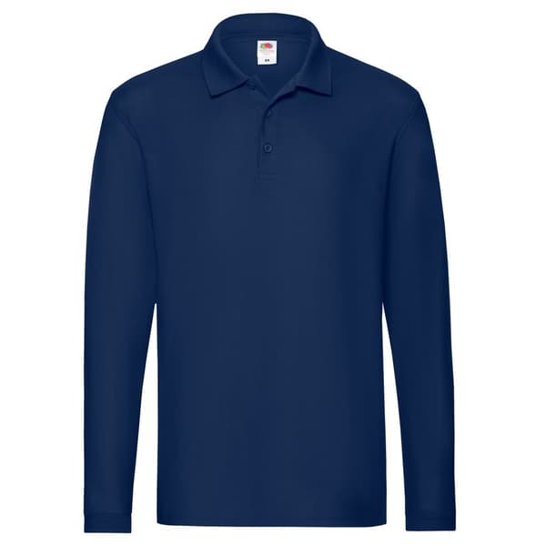 Fruit of the Loom Premium langærmet poloshirt med lange ærmer til mænd