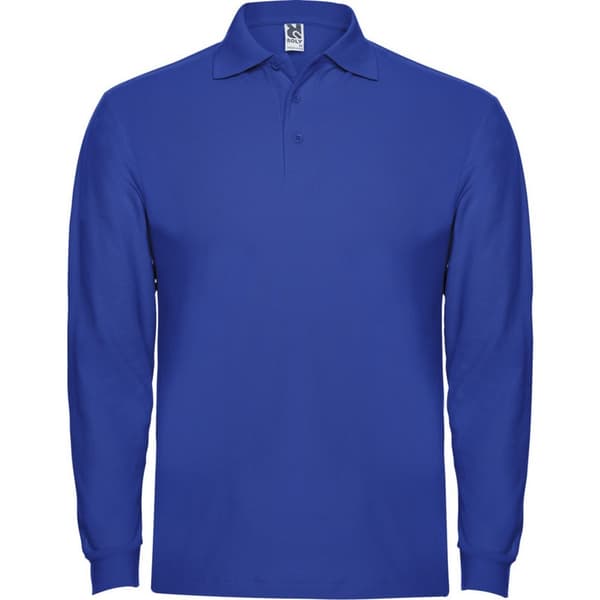 Roly Estrella långärmad pikétröja, herr Royal Blue XXL