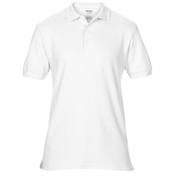 Gildan Mens Hammer Plain Pique Polo Shirt White XL