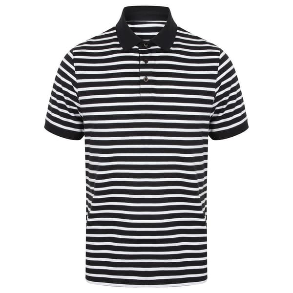 Front Row Unisex Adult Striped Jersey Polo Shirt