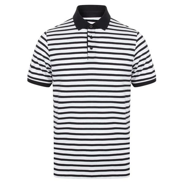 Front Row Unisex Adult Striped Jersey Polo Shirt
