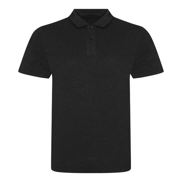 Awdis Herr Heather Triblend Polo Shirt Black L