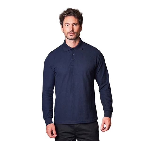 PRO RTX Mens Piqué Long-Sleeved Polo Shirt