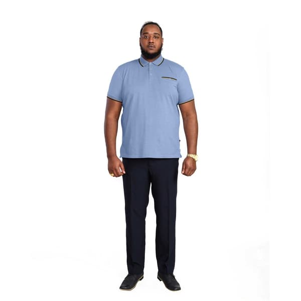 Duke Mens D555 Talbot Pique Jacquard Kingsize Polo Shirt