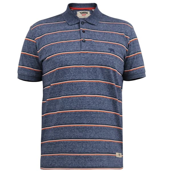 Duke Mens D555 Humber Stripe Jersey Polo Shirt Navy M