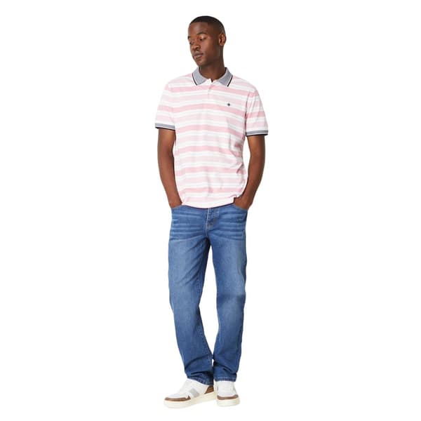 Maine Mens Double Stripe Polo Shirt