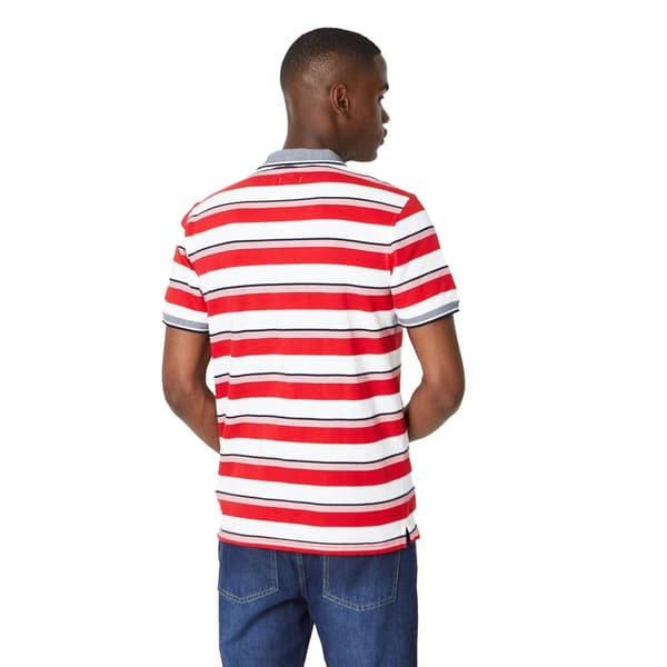 Maine Mens Contrast Striped Polo Shirt