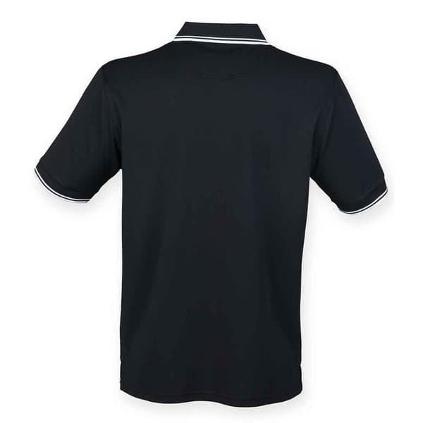 Henbury Mens CoolPlus Tipped Polo Shirt