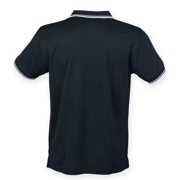 Henbury Mens CoolPlus Tipped Polo Shirt