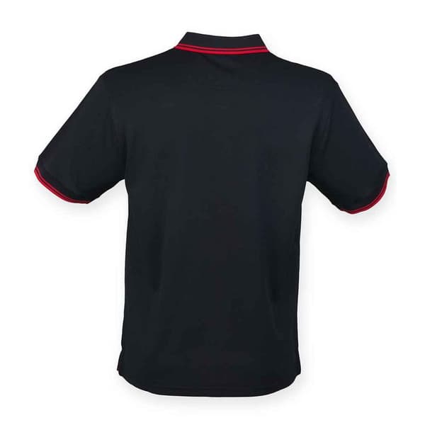 Henbury Mens CoolPlus Tipped Polo Shirt
