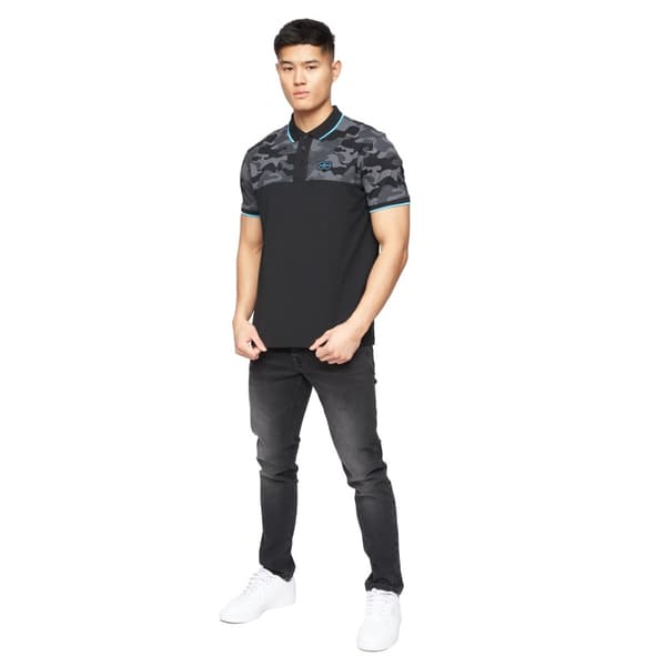 Crosshatch Mens Brightling Camo Polo Shirt