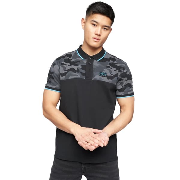 Crosshatch Mens Brightling Camo Polo Shirt