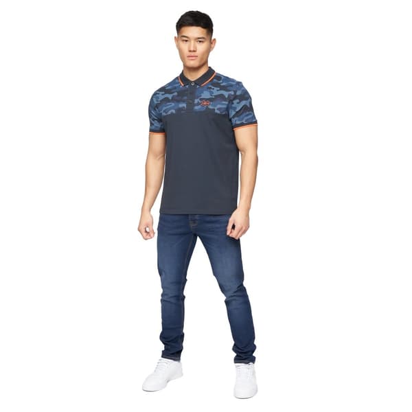 Crosshatch Mens Brightling Camo Polo Shirt