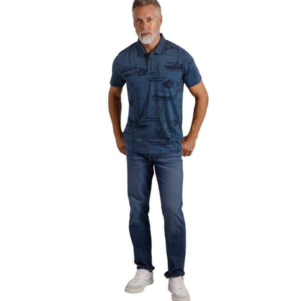 Weird Fish Mens Sarat Sailboat Organic Cotton Polo Shirt