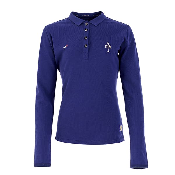 Aubrion Barn/Kids Team långärmad polotröja Navy 9-10 Years